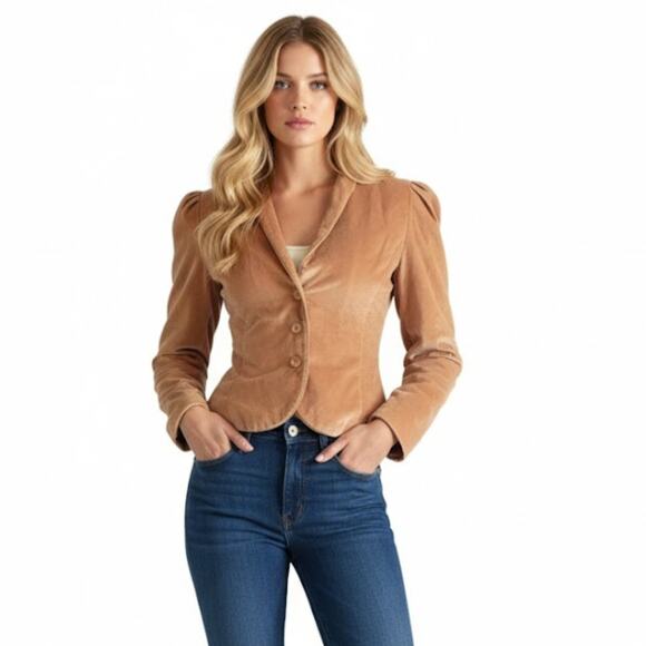 Vintage 1970s Patty Woodward Velvet Blazer Jacket Small - Picture 1 of 11